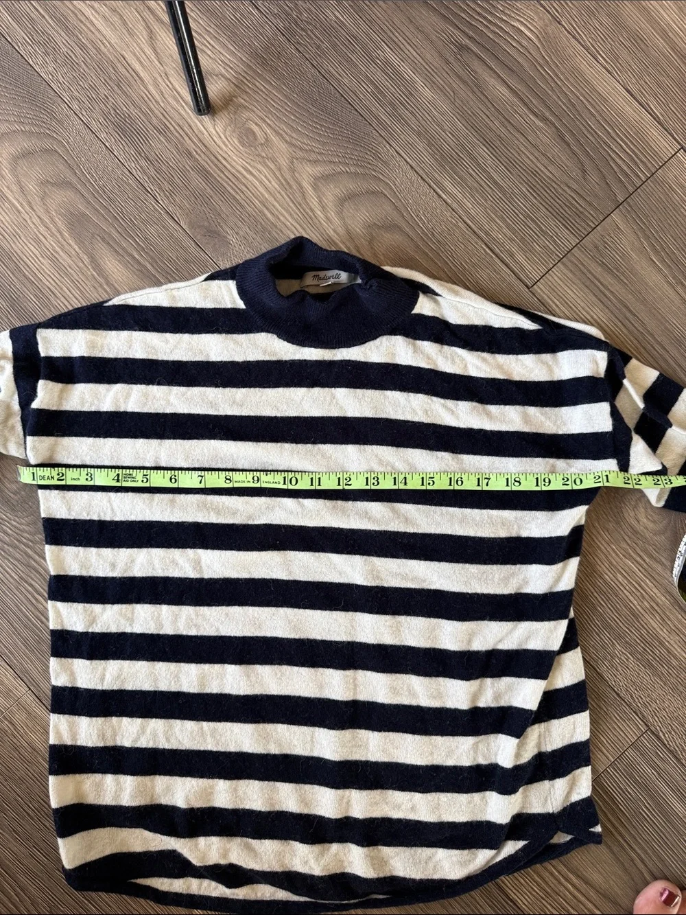 Madewell Ashbury Kelsey Stripe Mock Neck Sweater XS